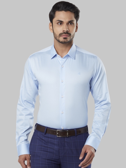 

Raymond Men Blue Slim Fit Solid Formal Shirt