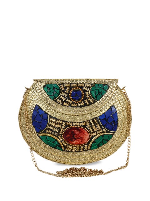 

Anekaant Gold-Toned Embellished Clutch