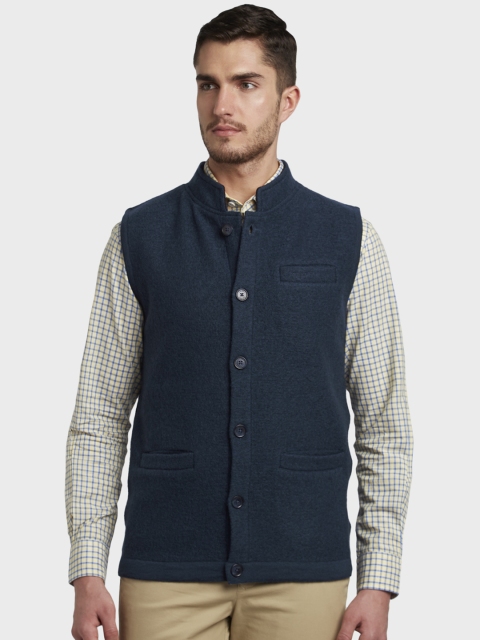 

ColorPlus Men Blue Solid Jacket