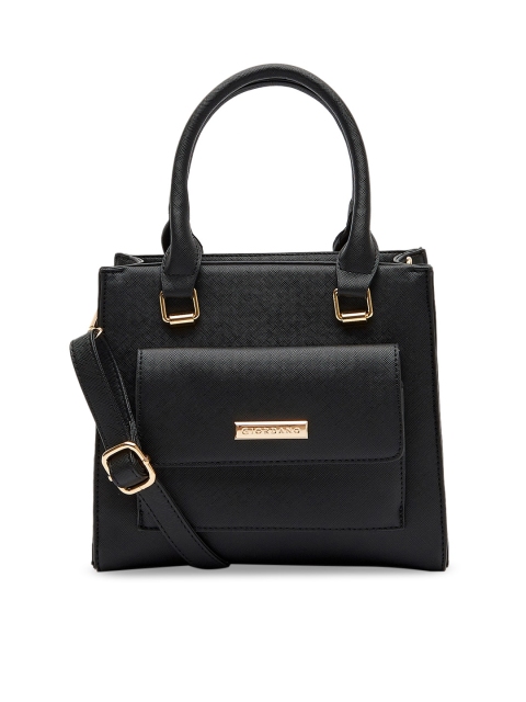 

GIORDANO Black Solid Handheld Bag