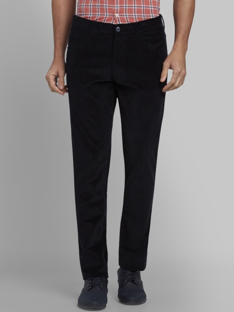 

Parx Men Navy Blue Tapered Fit Solid Regular Trousers