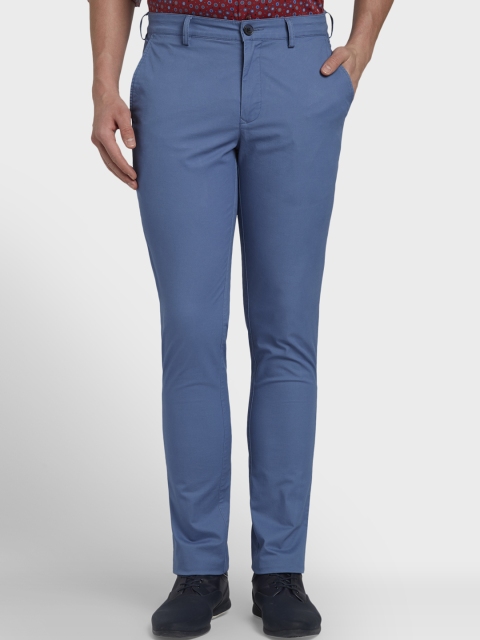 

ColorPlus Men Blue Regular Fit Solid Regular Trousers
