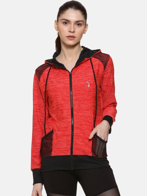 

Campus Sutra Women Red Solid Sporty Jacket