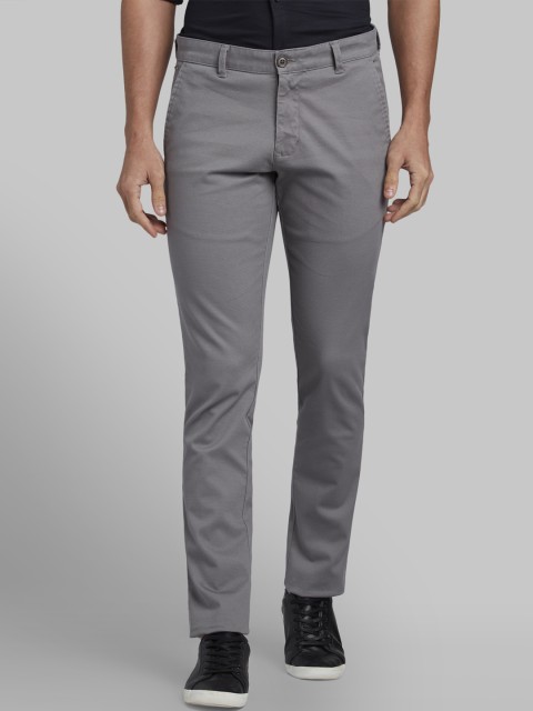 

Parx Men Grey Tapered Fit Solid Regular Trousers