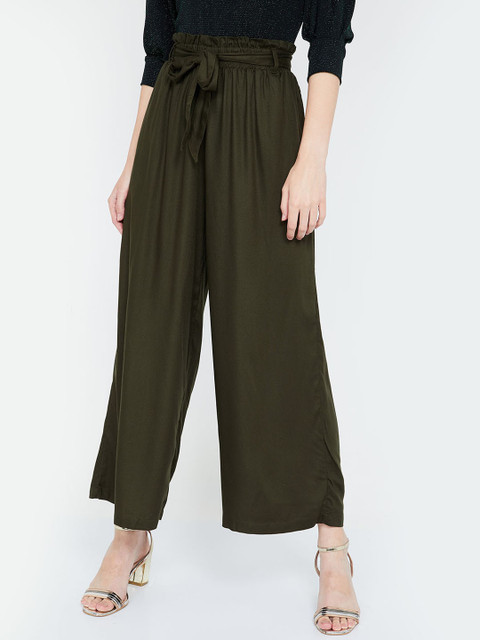 

Bossini Women Olive Green Regular Fit Solid Culottes