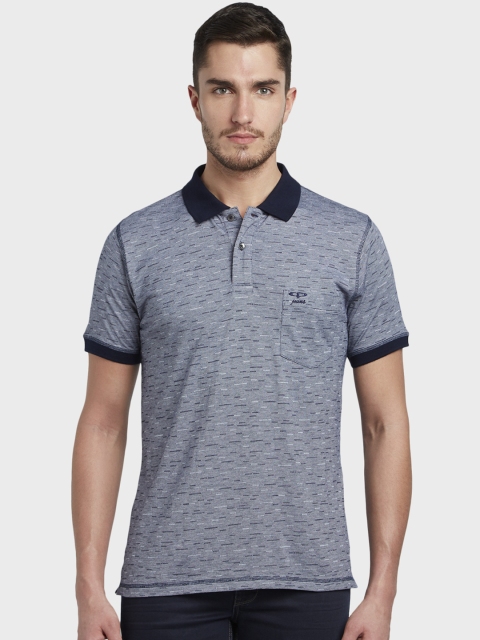 

ColorPlus Men Blue Solid Polo Collar T-shirt