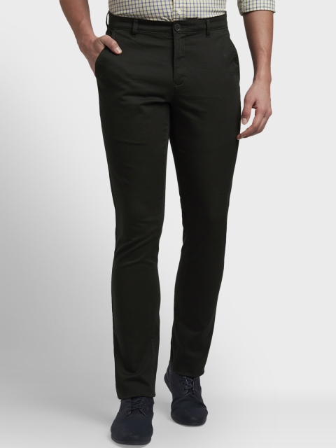 

ColorPlus Men Green Tapered Fit Solid Formal Trousers
