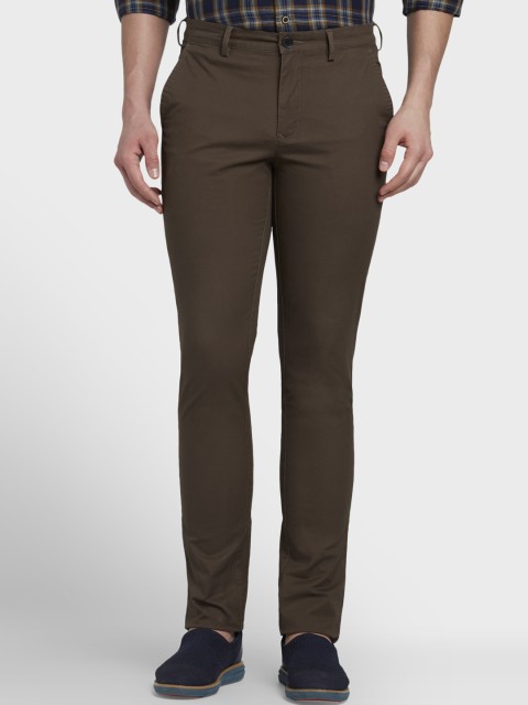 

ColorPlus Men Brown Regular Fit Solid Formal Trousers
