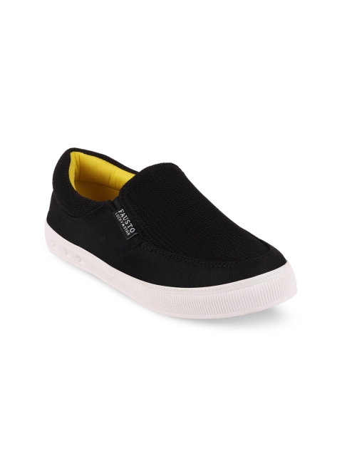 

FAUSTO Women Black Slip-On Sneakers