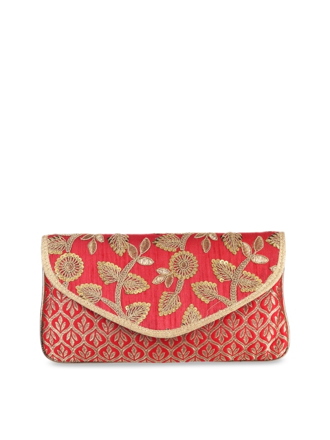 

Metro Red Printed Envelope Clutch