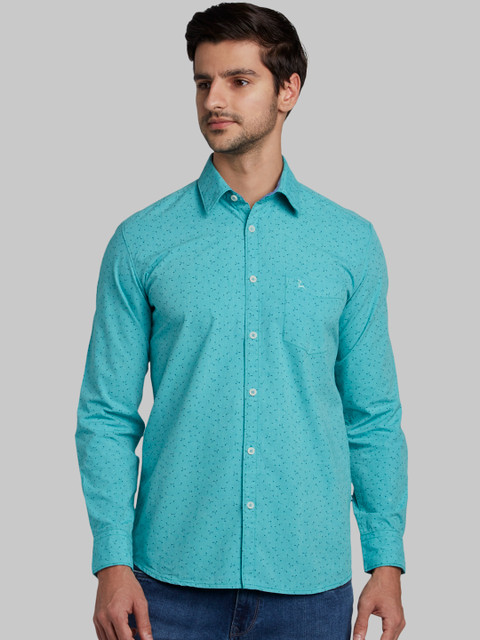 

Parx Men Blue Regular Fit Printed Casual Shirt