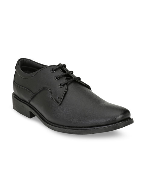 

RODOLFO DARRELL Men Black Solid Formal Derbys