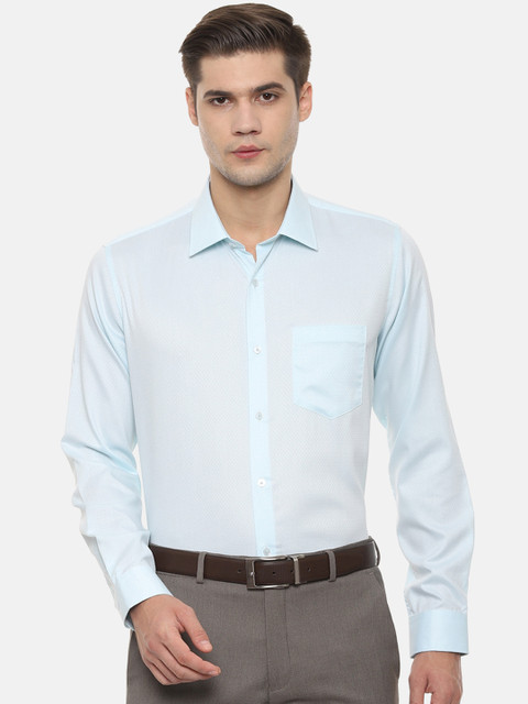 

Van Heusen Men Blue Slim Fit Self Design Formal Shirt