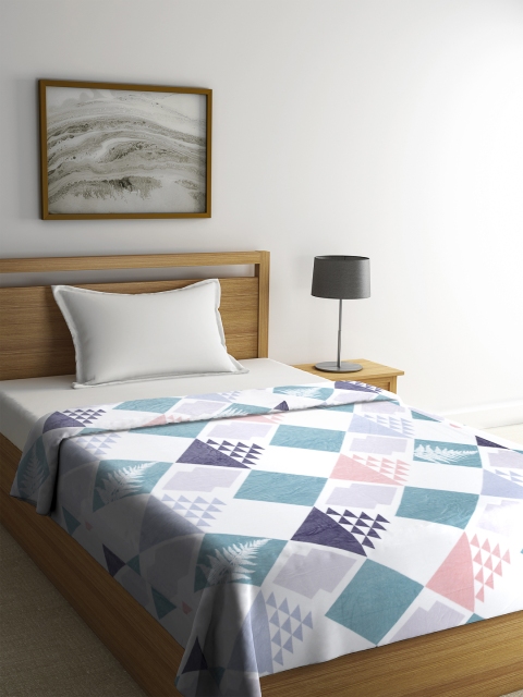 

Cortina Multicoloured Geometric AC Room 233 GSM Single Bed Blanket, Multi