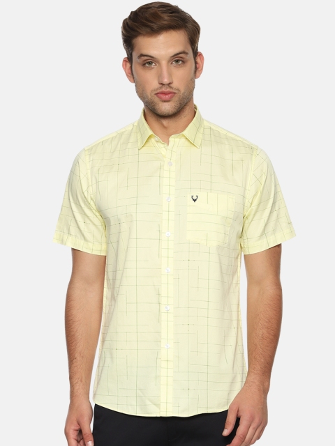 

Allen Solly Men Yellow Slim Fit Printed Casual Shirt