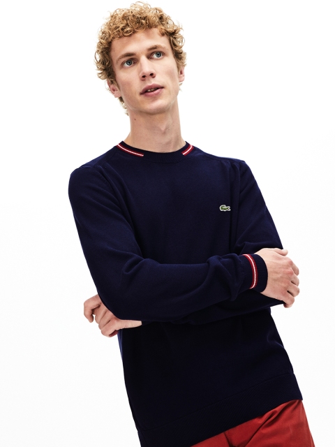 

Lacoste Men Blue Solid Sweater
