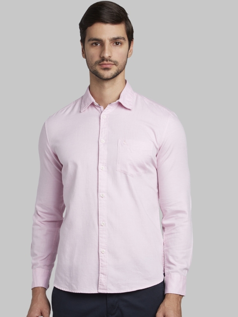 

Parx Men Pink Slim Fit Solid Casual Shirt