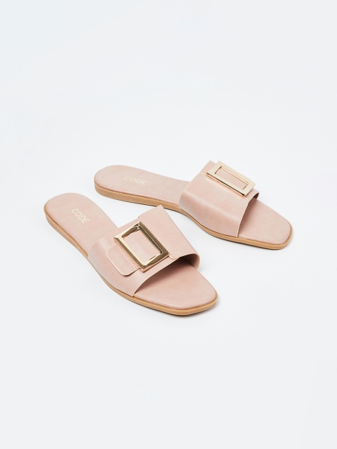 

CODE by Lifestyle Women Pink Solid Open Toe Flats