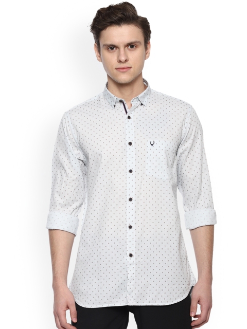 

Allen Solly Men White Slim Fit Printed Casual Shirt