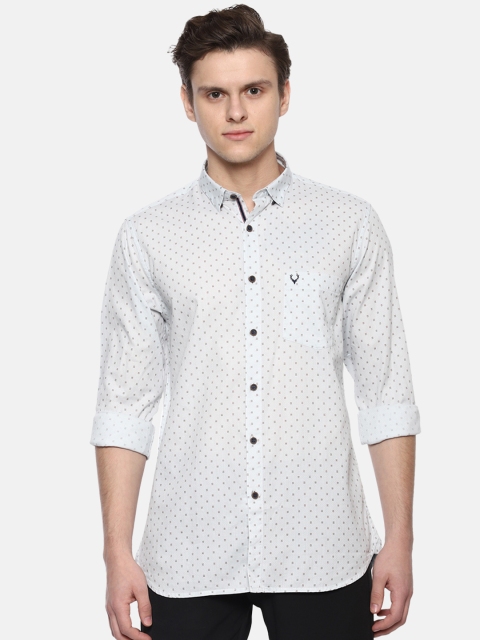 

Allen Solly Men White Slim Fit Printed Casual Shirt