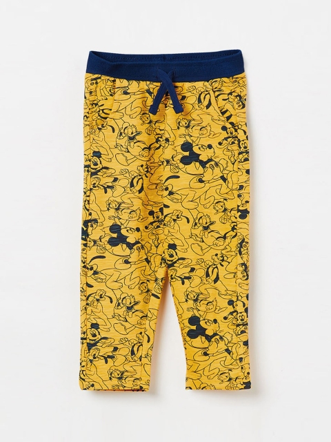 

Juniors by Lifestyle Boys Mustard Yellow Printed Track Pants