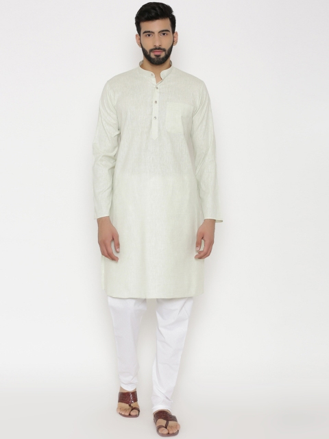 

Wintage Men Green Solid Kurta with Pyjamas
