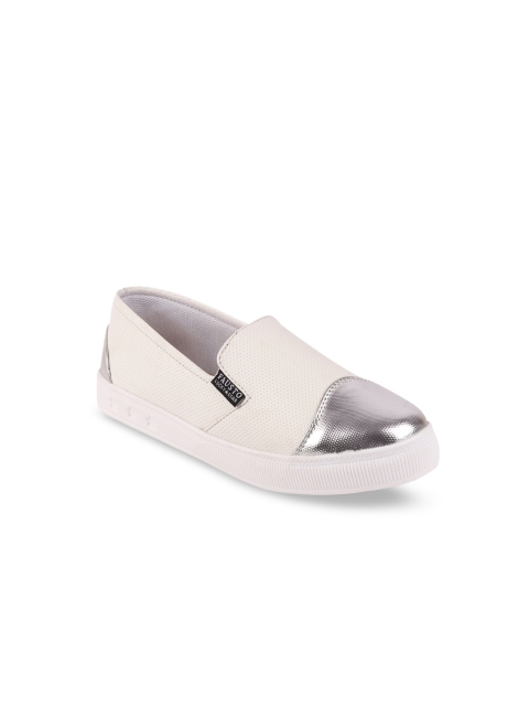 

FAUSTO Women White Lightweight Slip-On Sneakers