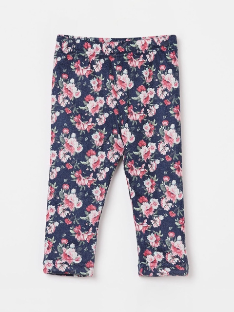 

Juniors by Lifestyle Girls Navy Blue Printed Leggings