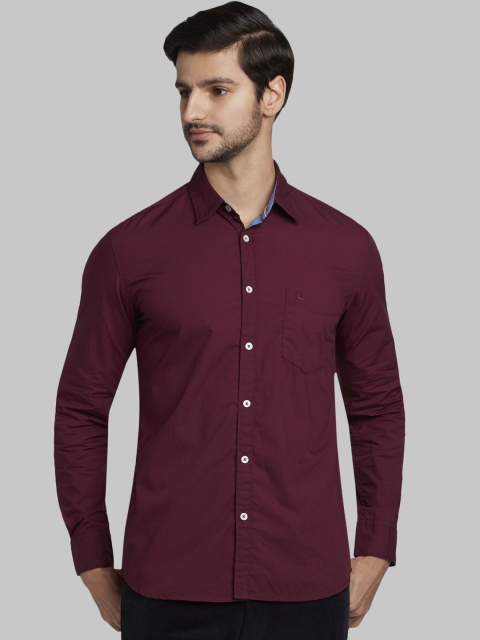 

Parx Men Red Slim Fit Solid Casual Shirt