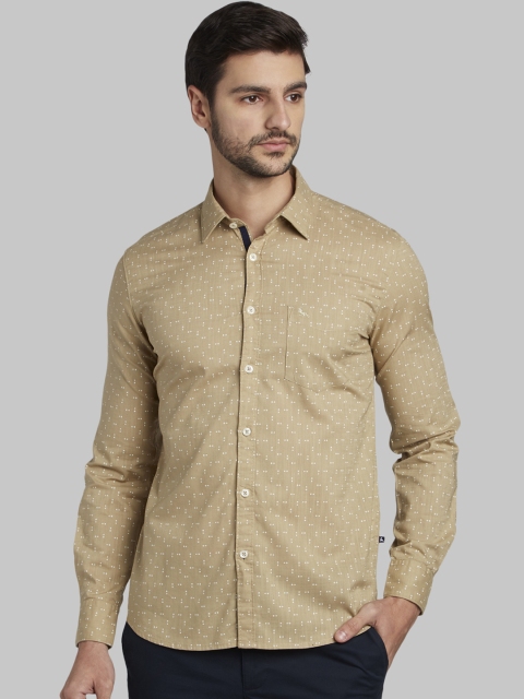 

Parx Men Brown Slim Fit Printed Casual Shirt