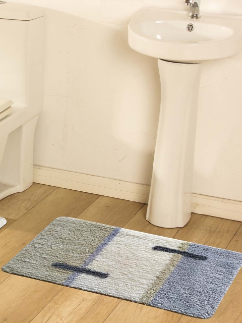 OBSESSIONS Multicoloured Microfiber Polyester Anti-Slip Bath Rug, Multi