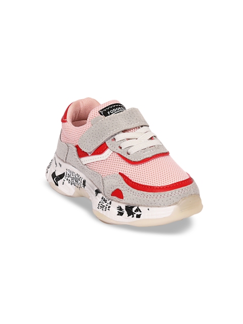 

Walktrendy Girls Pink Slip-On Sneakers