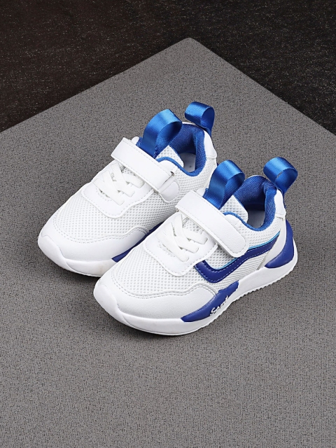 

Walktrendy Unisex White & Blue Slip-On Sneakers