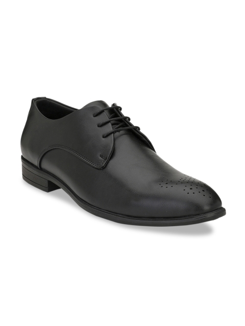 RODOLFO DARRELL Men Black Solid Formal Derbys