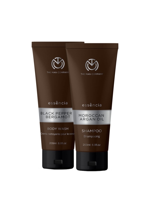 

THE MAN COMPANY Daily Care Sampoo & Body Wash Set, Black