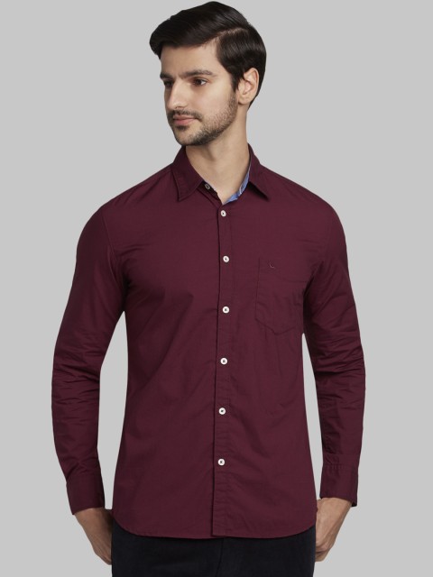 

Parx Men Red Slim Fit Solid Casual Shirt