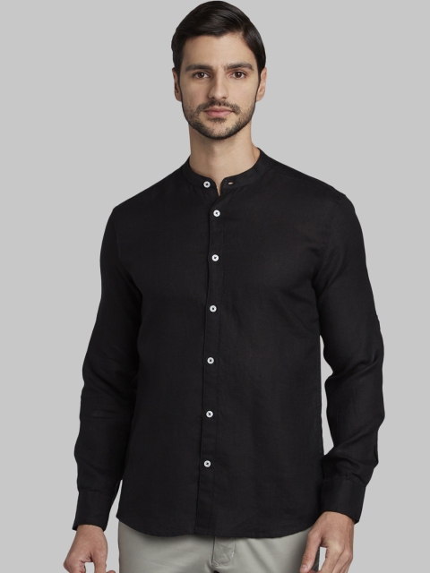 

Parx Men Black Slim Fit Solid Casual Shirt