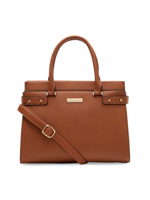 

GIORDANO Brown Solid Handheld Bag