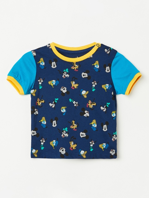 

Juniors by Lifestyle Boys Navy Blue Printed Round Neck T-shirt
