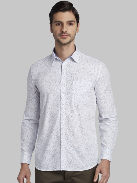

Parx Men White Slim Fit Printed Casual Shirt