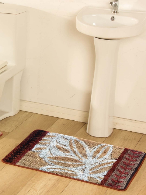 

OBSESSIONS Multicoloured Microfiber Polyester Anti-Slip Bath Rug, Multi