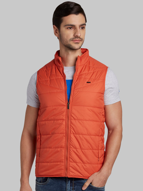 

Parx Men Orange Solid Padded Jacket