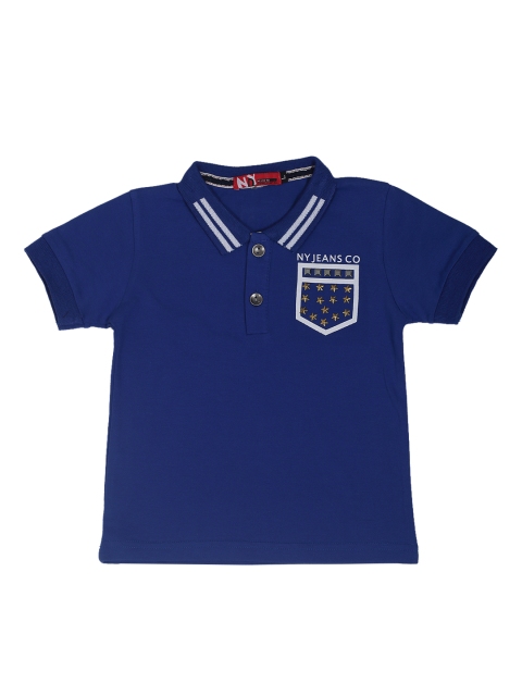 

Noddy Boys Purple Solid Polo Collar T-shirt