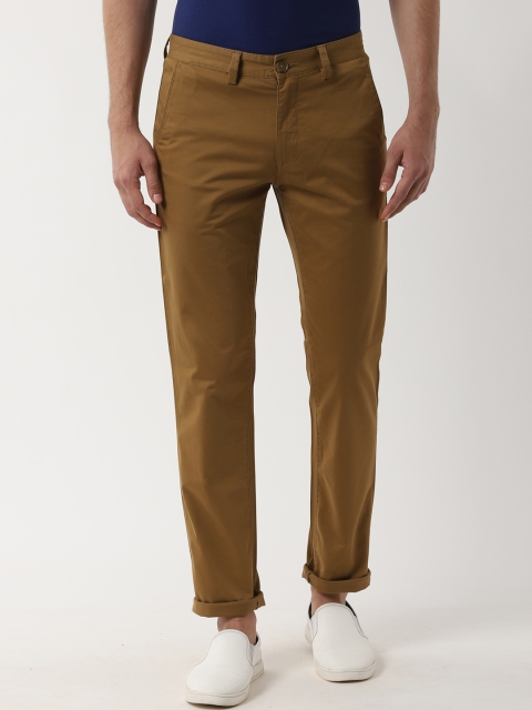

Peter England Casuals Men Brown Slim Fit Solid Regular Trousers