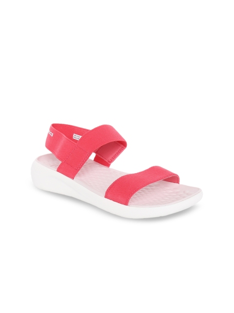 

Crocs Literide Women Pink Solid Open Toe Flats