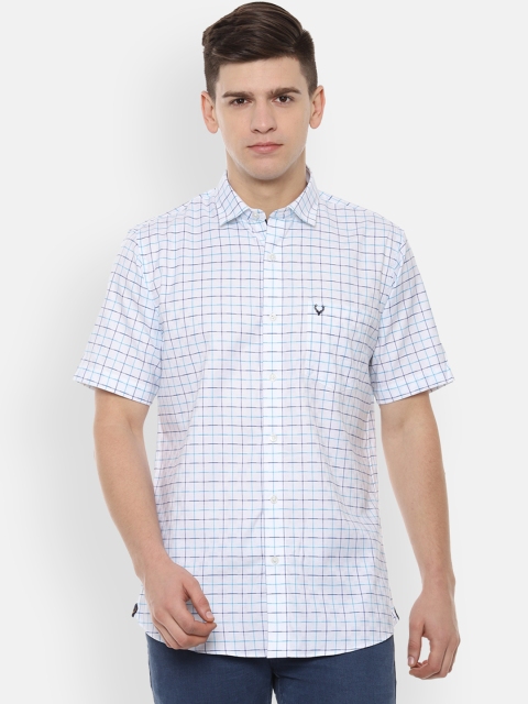 

Allen Solly Men White Slim Fit Checked Casual Shirt