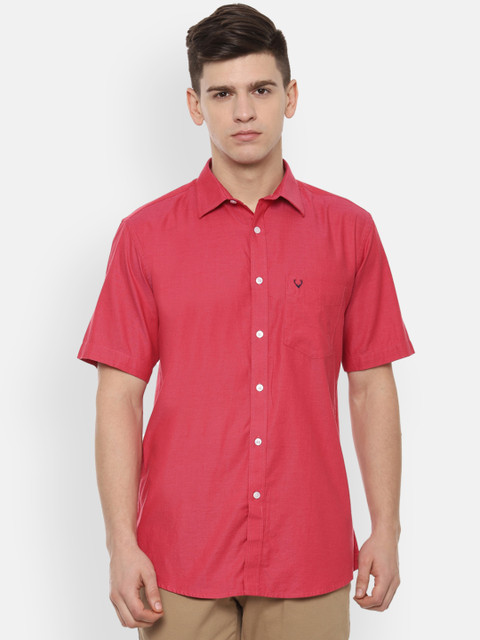 

Allen Solly Men Red Slim Fit Solid Casual Shirt