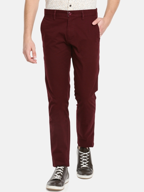 

JDC Men Maroon Regular Fit Solid Chinos