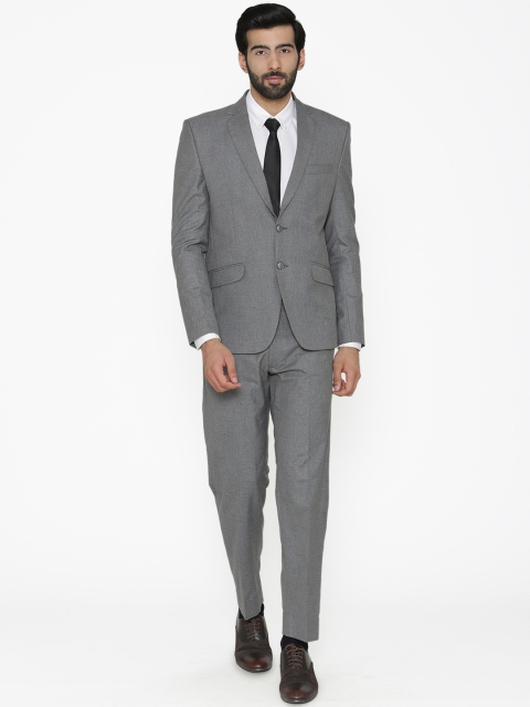 

Wintage Men Grey Solid Single-Breasted Regular Fit Suit