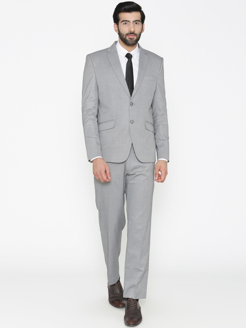 

Wintage Men Grey Solid Single-Breasted Regular Fit Suit